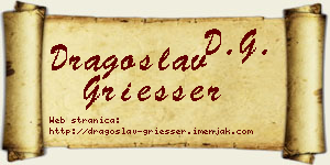 Dragoslav Griesser vizit kartica